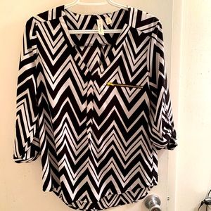 Black and white blouse